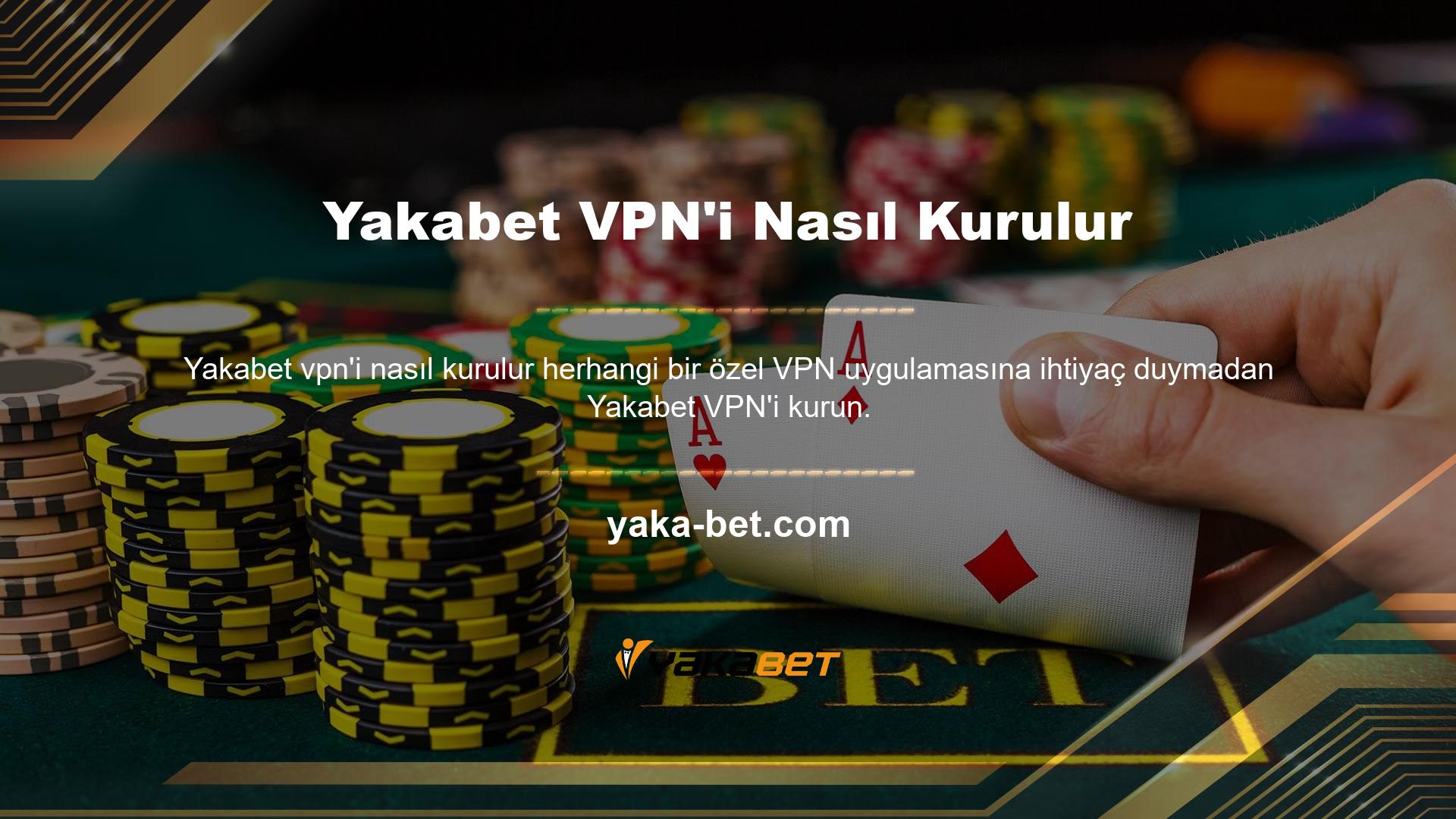 Her durumda, canlı casino siteleri VPN uygulamaları sunmamaktadır